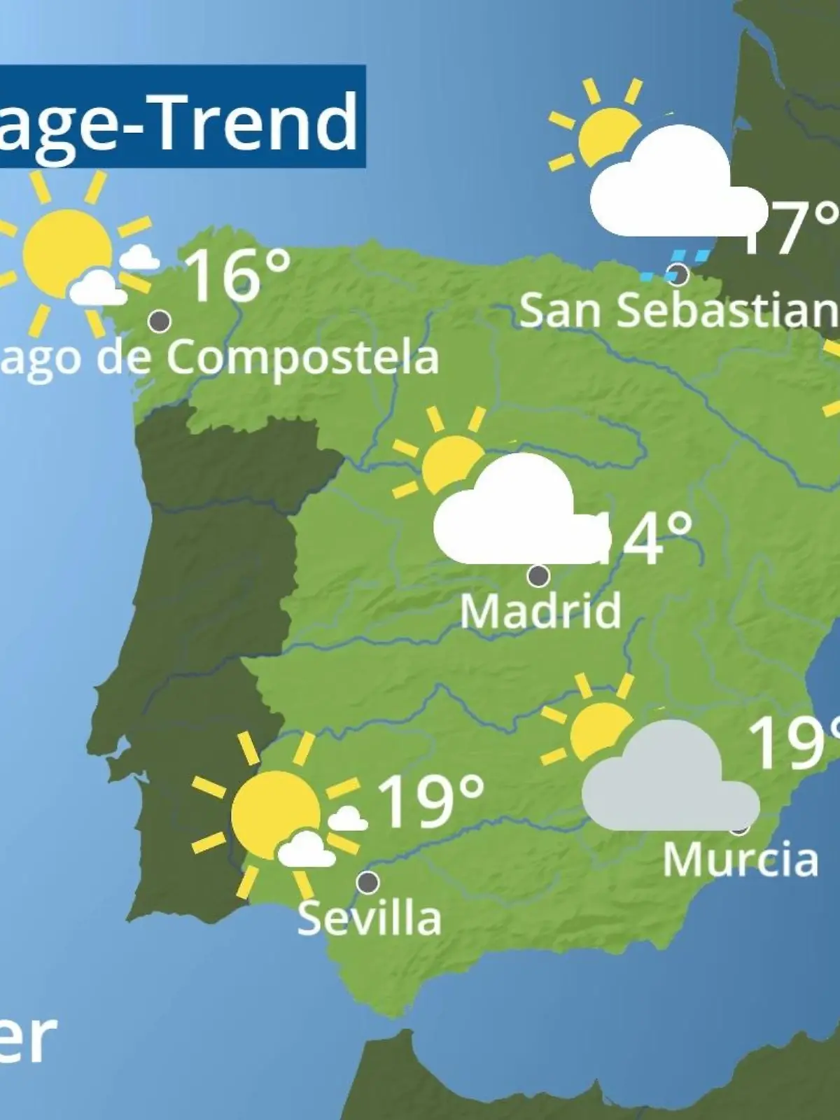 Bild zu: "Spanien: Wie wird das Wetter?"