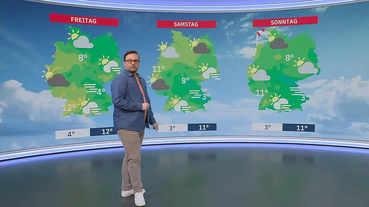 Aktuelle 3-Tage-Vorhersage Video Wetterbericht