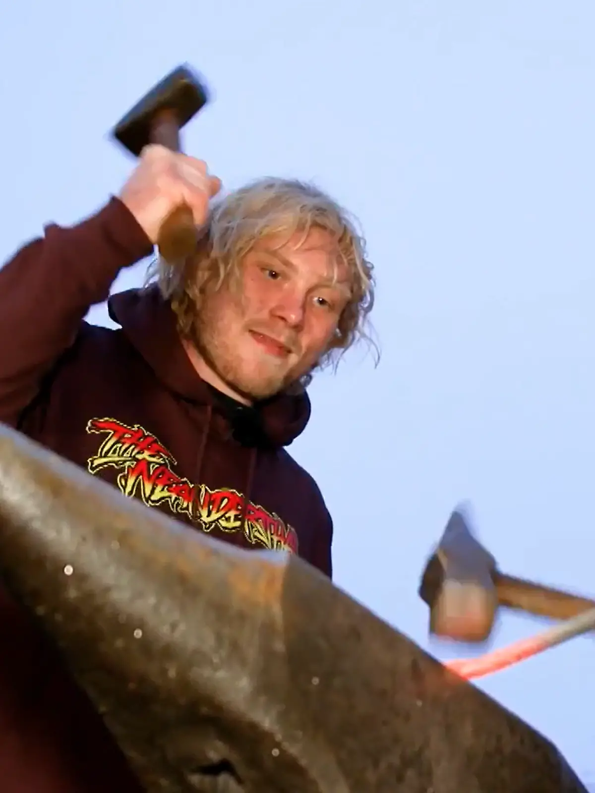 Frédéric Vosgröne auf dem Mittelalter-Weihnachtsmarkt.