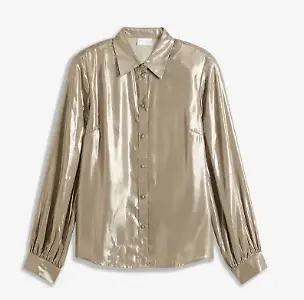 Hemdbluse aus glänzendem Satin