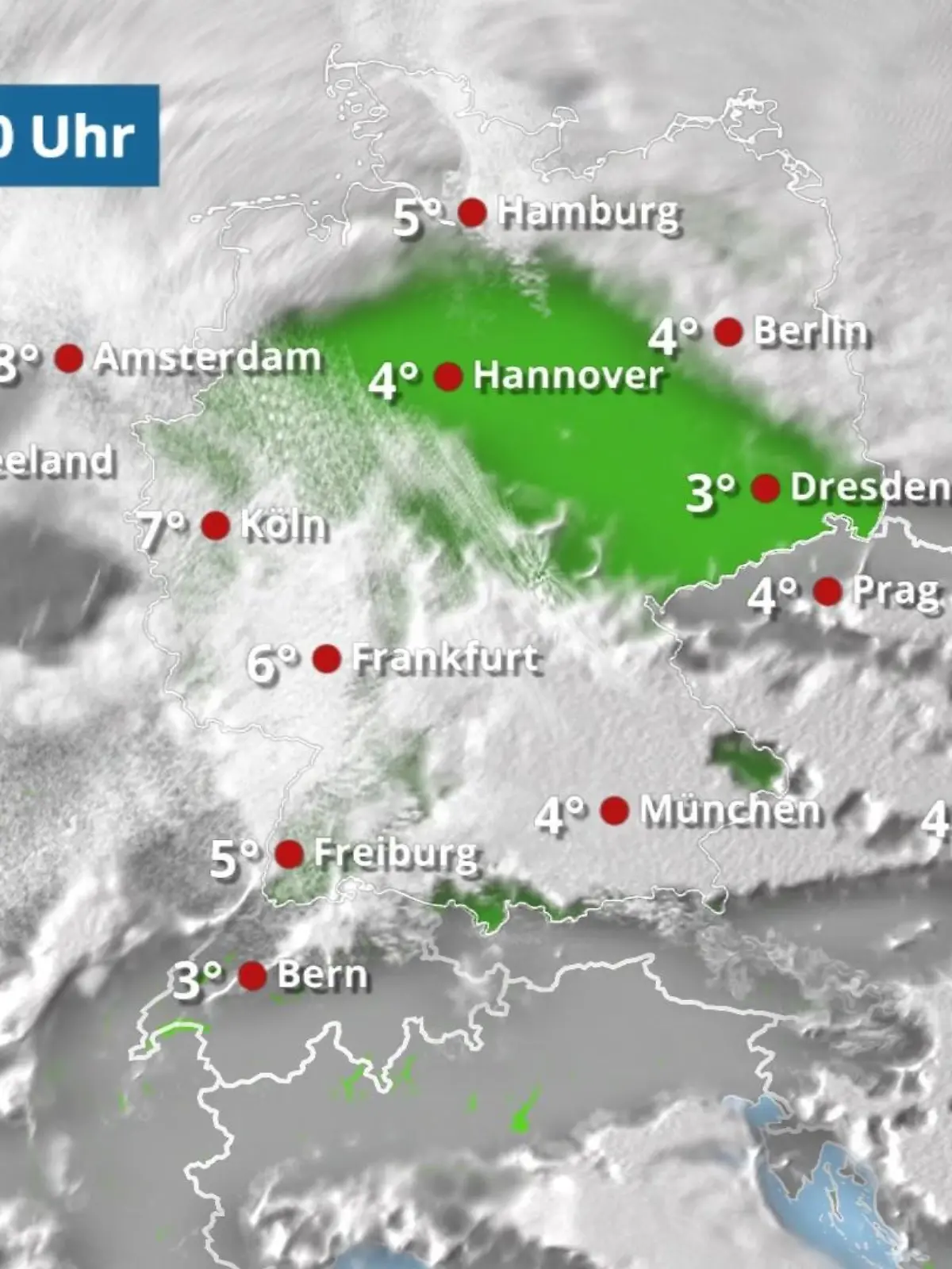 Bild zu: "Alles trocken, nur Wolken mit größeren Lücken"