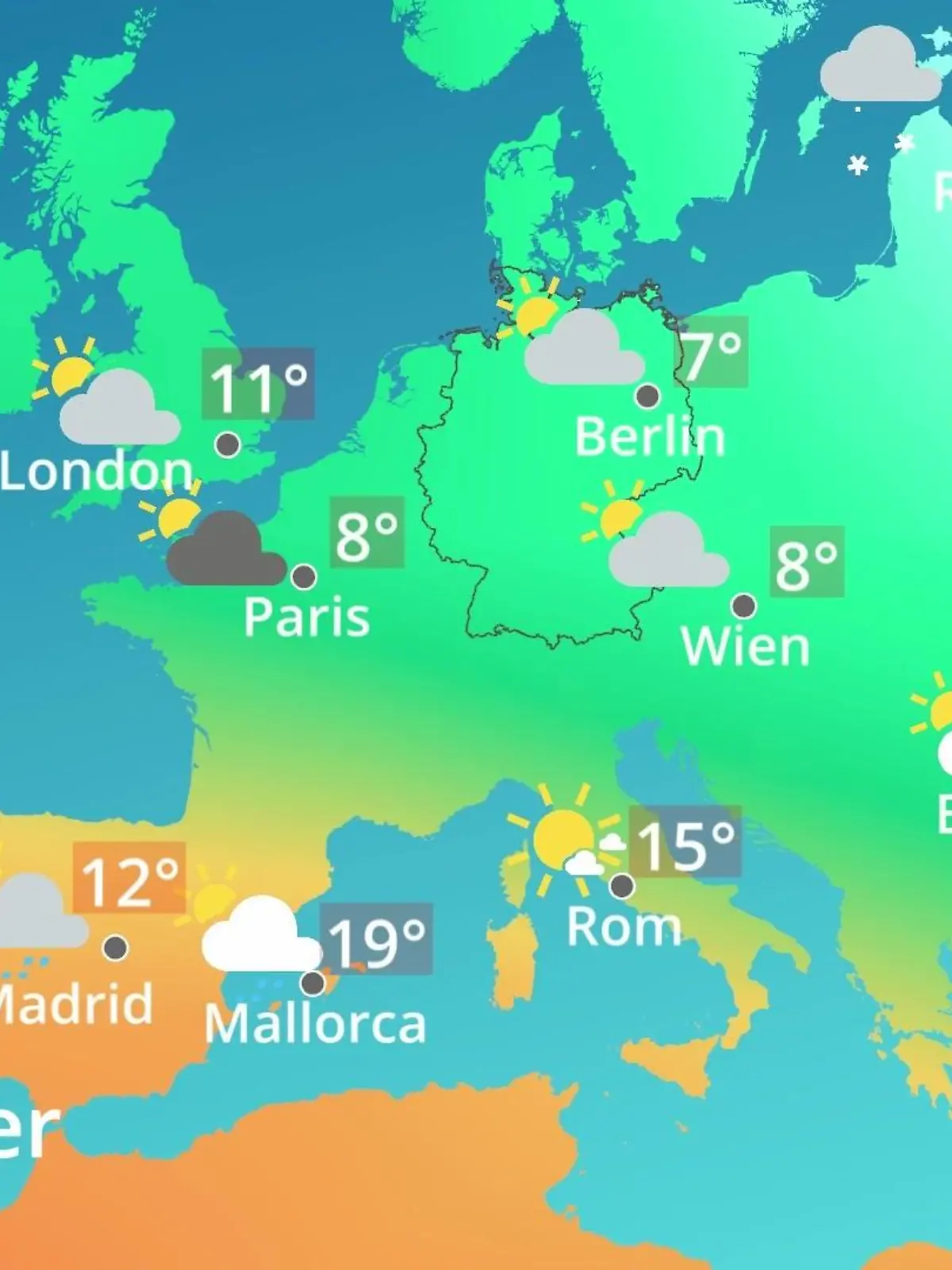 Bild zu: "Europa: Wie wird das Wetter?"
