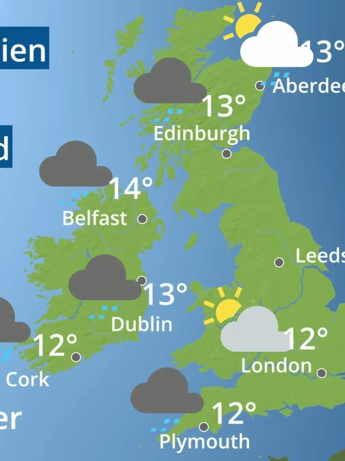 Bild zu: "England, Schottland, Wales: Wie wird das Wetter?"