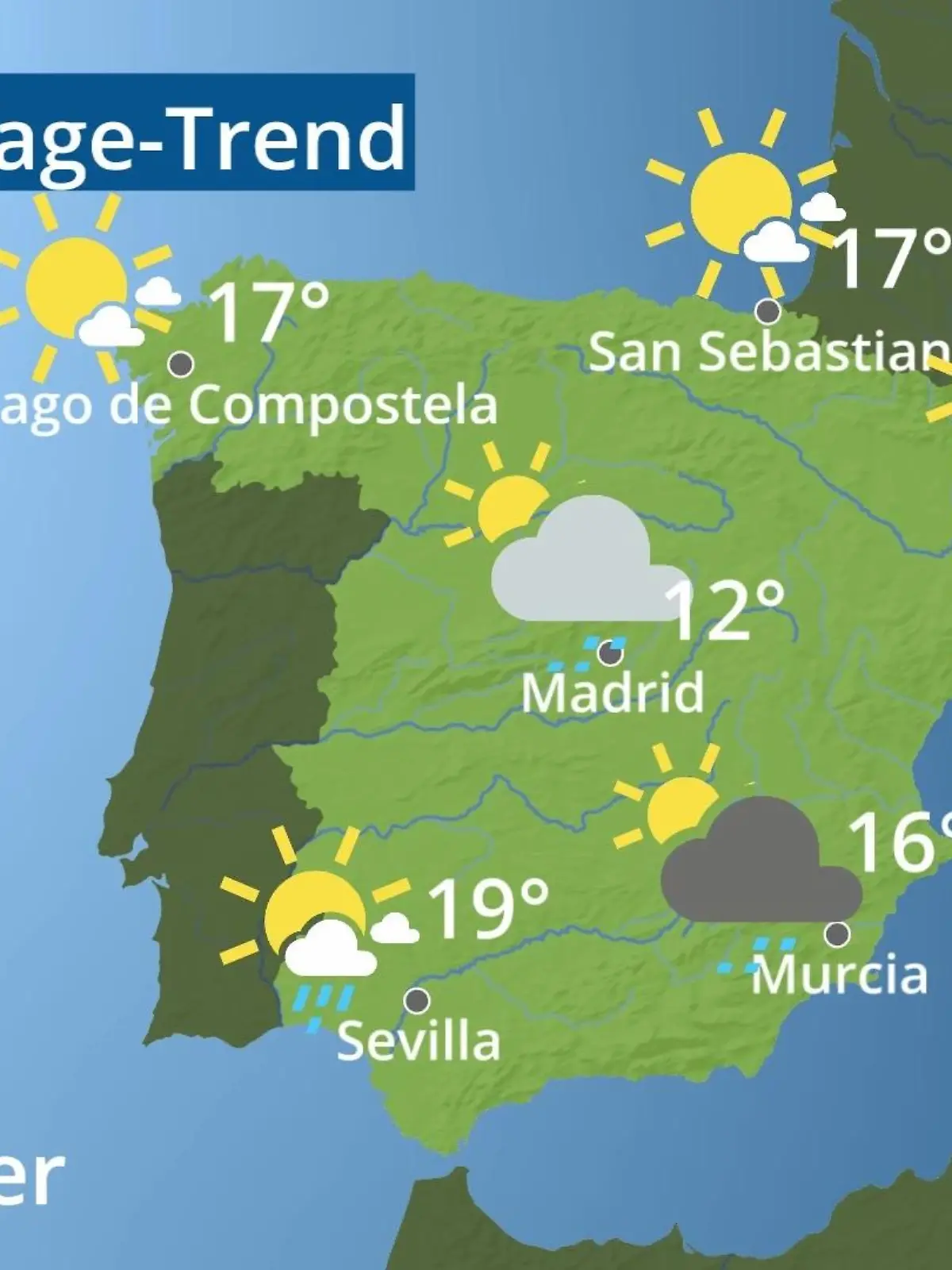 Bild zu: "Spanien: Wie wird das Wetter?"