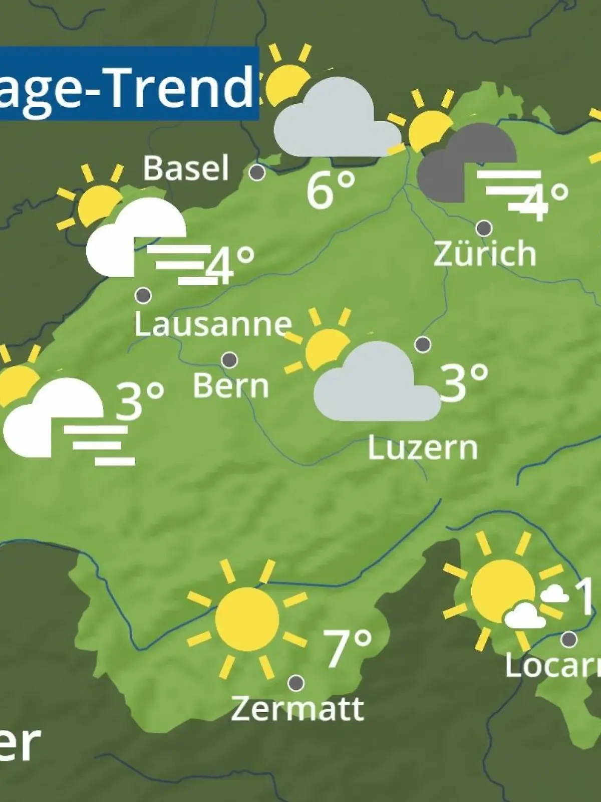 Bild zu: "Schweiz: Wie wird das Wetter?"