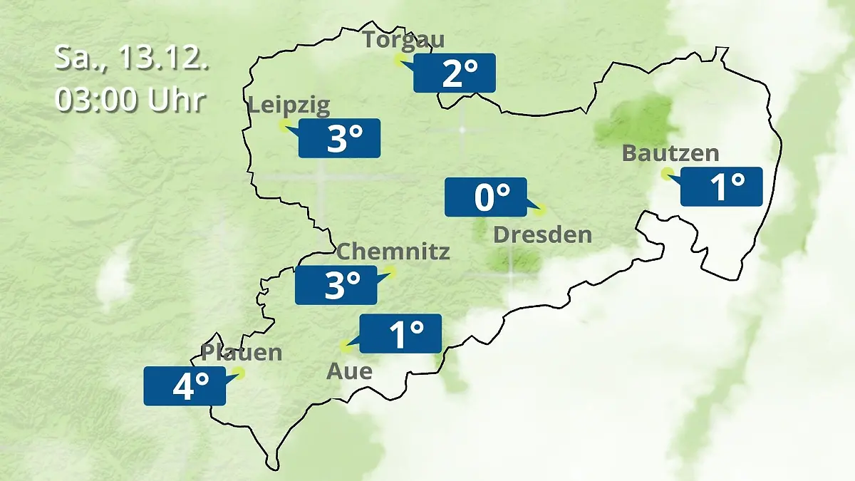 Sachsen: Wie wird das Wetter? Regen- und Wolkenfilm für Chemnitz, Dresden und Leipzig
