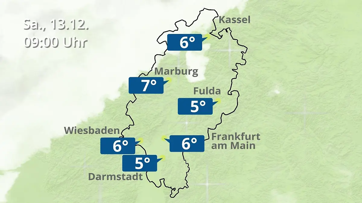 Hessen: Wie wird das Wetter? Regen- und Wolkenfilm für Frankfurt am Main und Wiesbaden