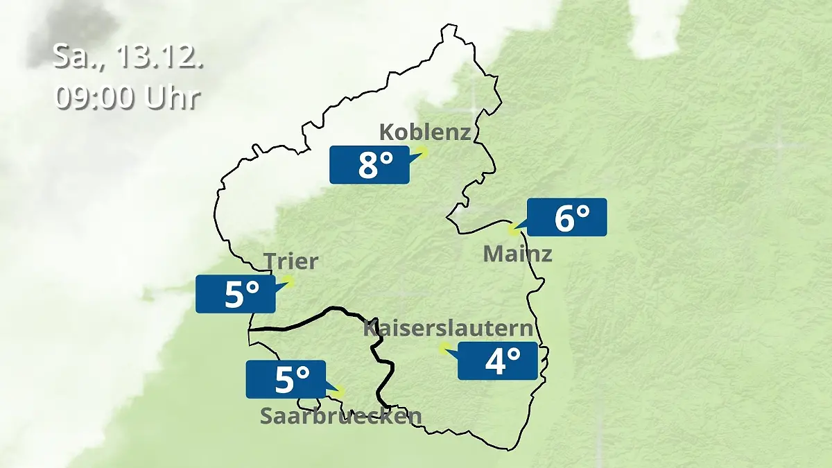 Rheinland-Pfalz, Saarland: Wie wird das Wetter? Regen- und Wolkenfilm für Mainz, Koblenz und Trier