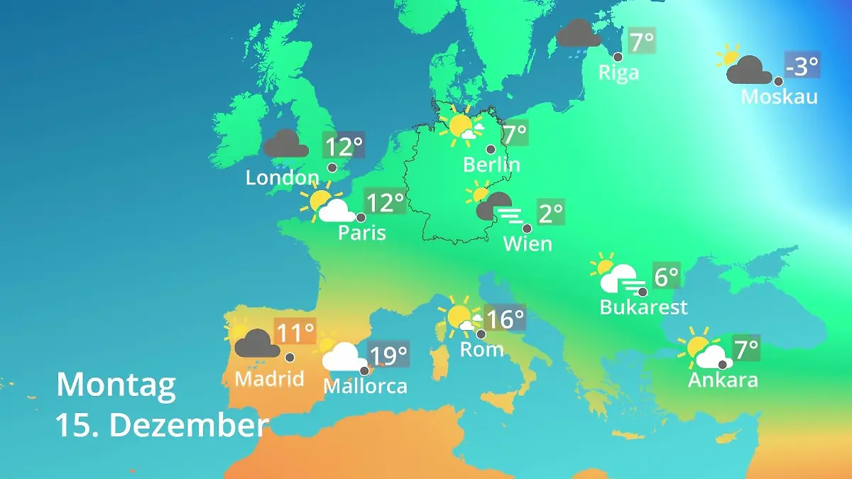 Europa: Wie wird das Wetter? Prognose: Temperaturen von Spanien bis zur Türkei
