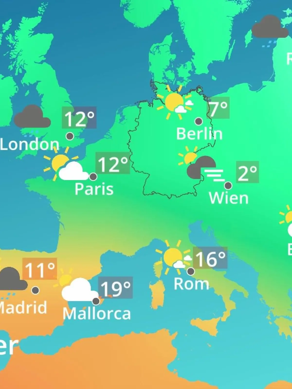 Bild zu: "Europa: Wie wird das Wetter?"