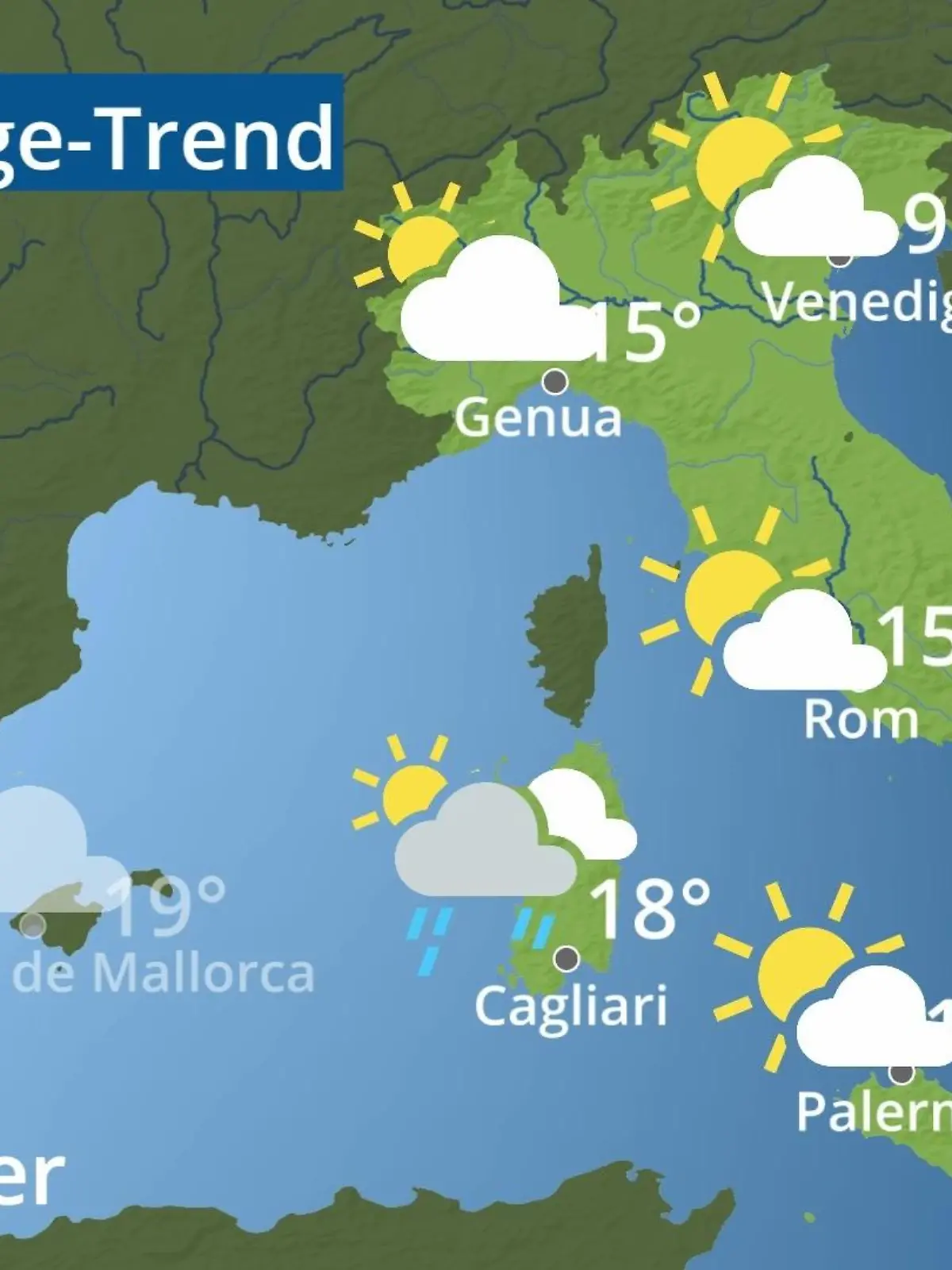 Bild zu: "Italien: Wie wird das Wetter?"