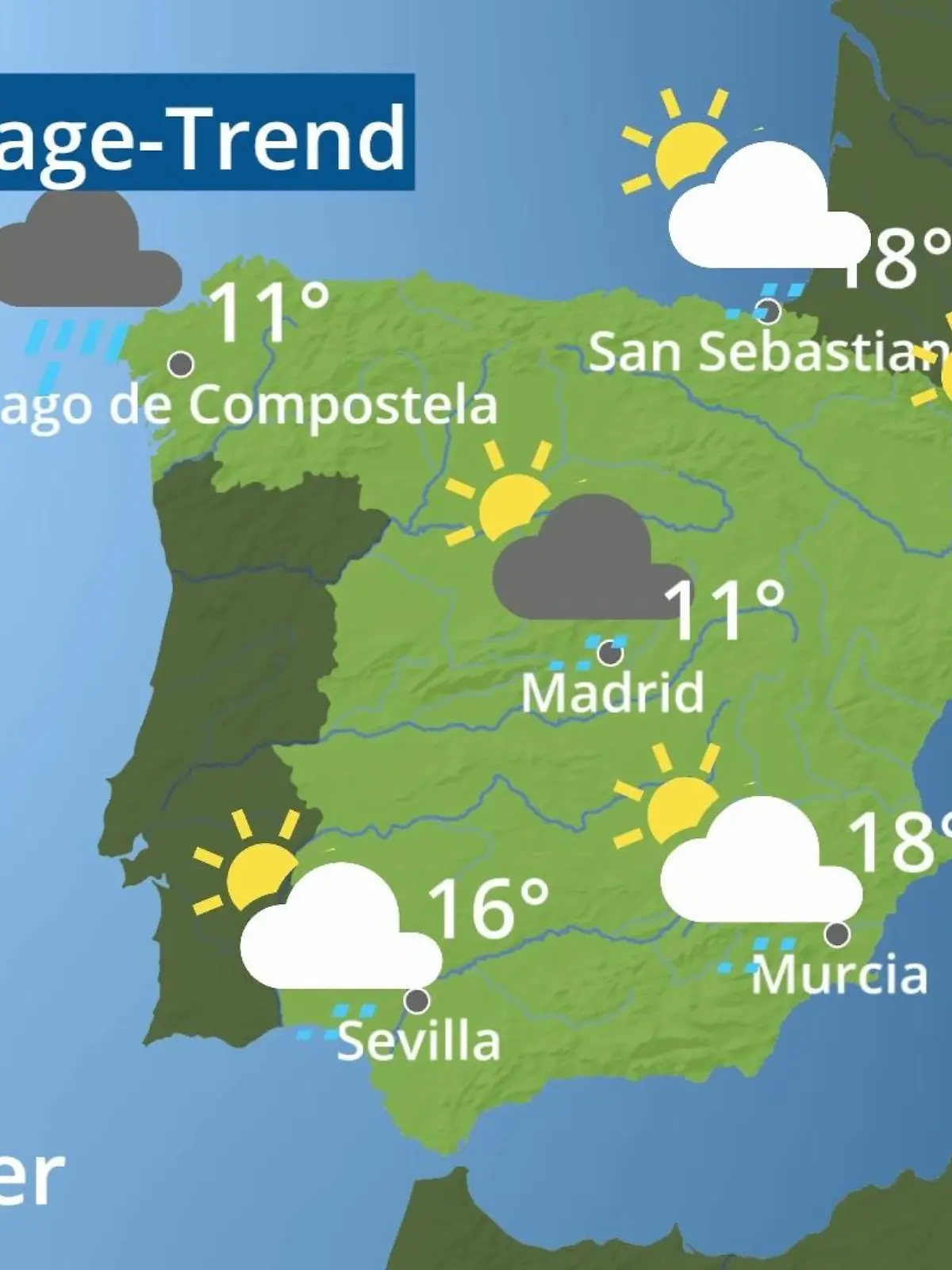 Bild zu: "Spanien: Wie wird das Wetter?"