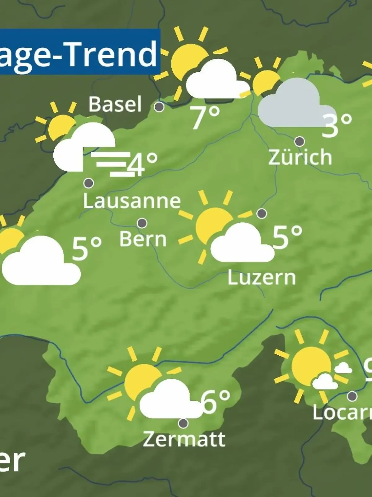 Bild zu: "Schweiz: Wie wird das Wetter?"