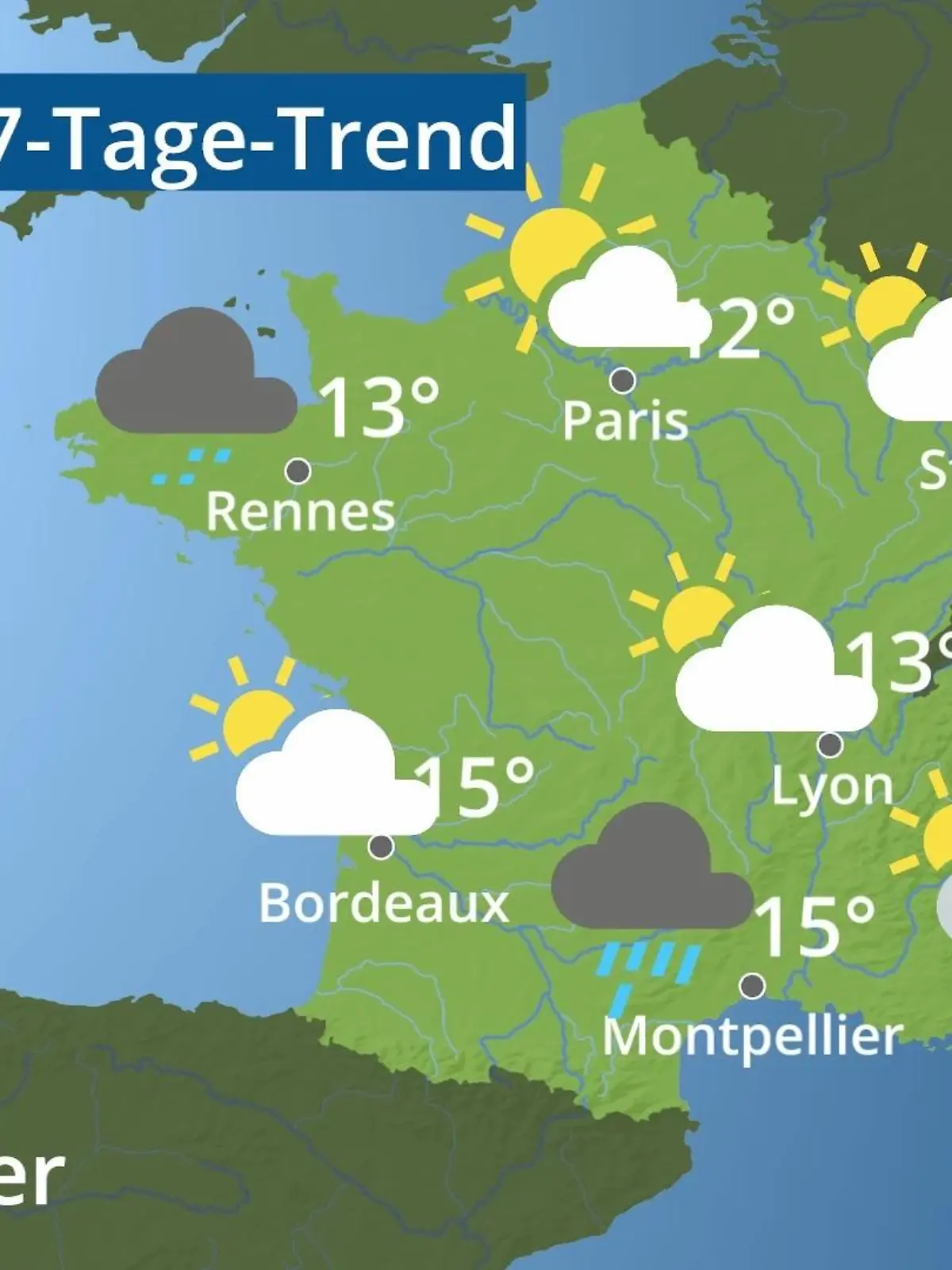 Bild zu: "Frankreich: Wie wird das Wetter?"