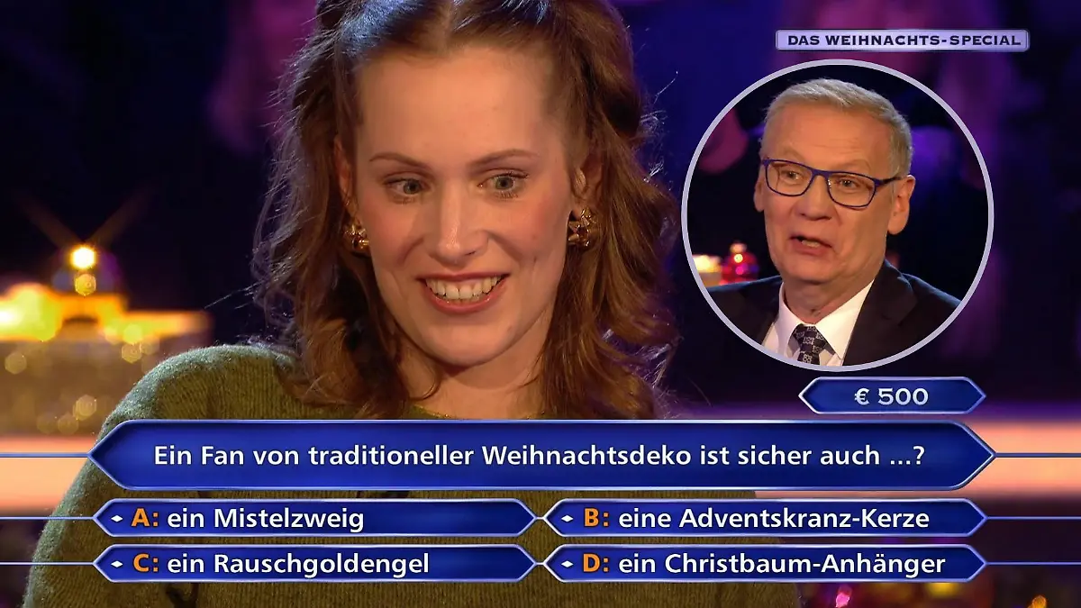 Kandidatin hängt bei 500 Euro: „Ich schwör, ich bin eigentlich schlau!“ „Wer wird Millionär?“
