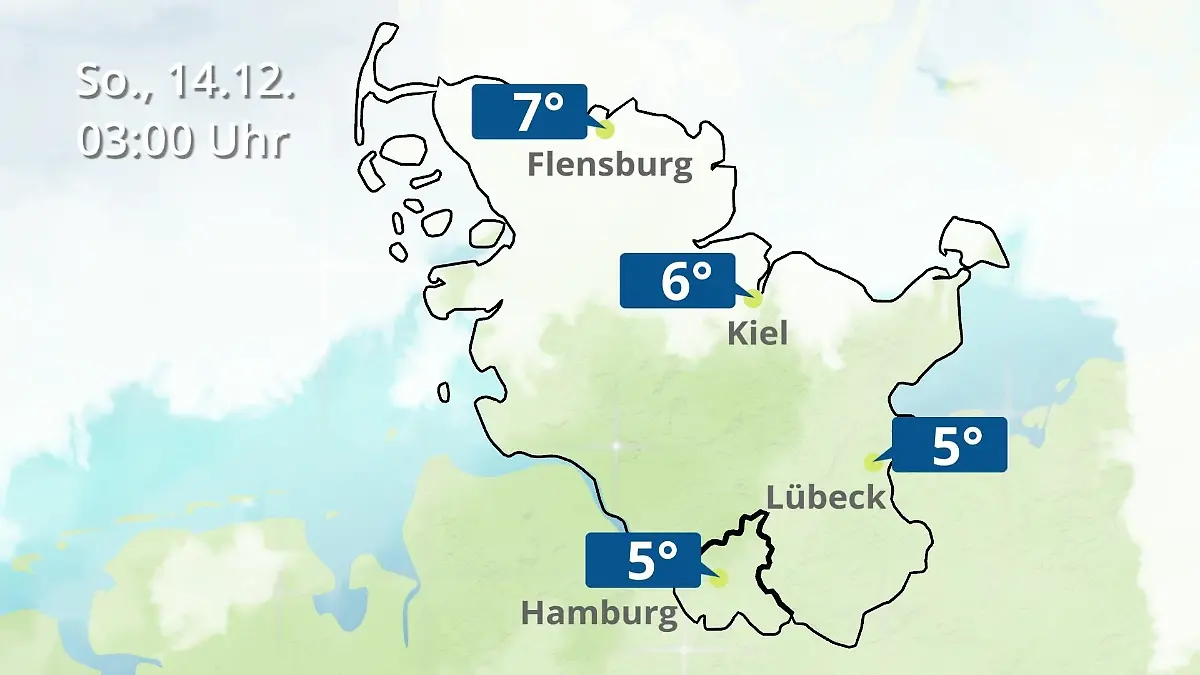 Hamburg, Schleswig-Holstein: Wie wird das Wetter? Regen- und Wolkenfilm für die Nordsee- und Ostseeküste