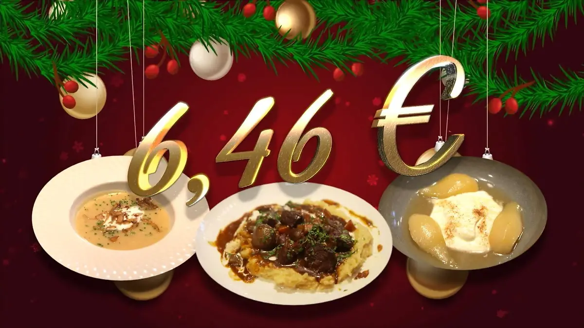 Luxus Weihnachtsmenü für 6,50 Euro Weihnachten Kochen