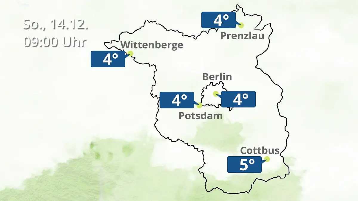 Berlin und Brandenburg: Wie wird das Wetter? Regen- und Wolkenfilm für Potsdam, Cottbus und Wittenberge
