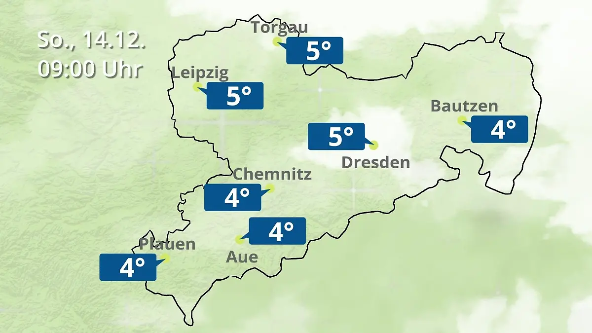 Sachsen: Wie wird das Wetter? Regen- und Wolkenfilm für Chemnitz, Dresden und Leipzig
