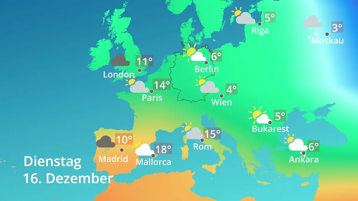 Europa: Wie wird das Wetter? Prognose: Temperaturen von Spanien bis zur Türkei