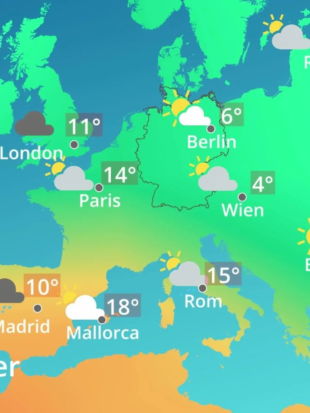 Bild zu: "Europa: Wie wird das Wetter?"