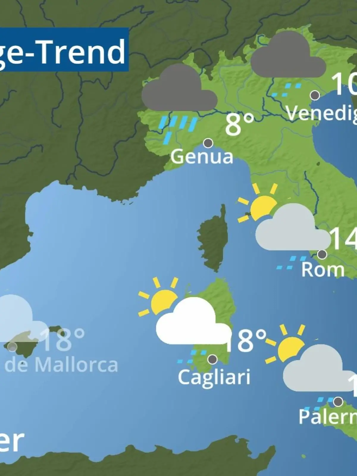 Bild zu: "Italien: Wie wird das Wetter?"