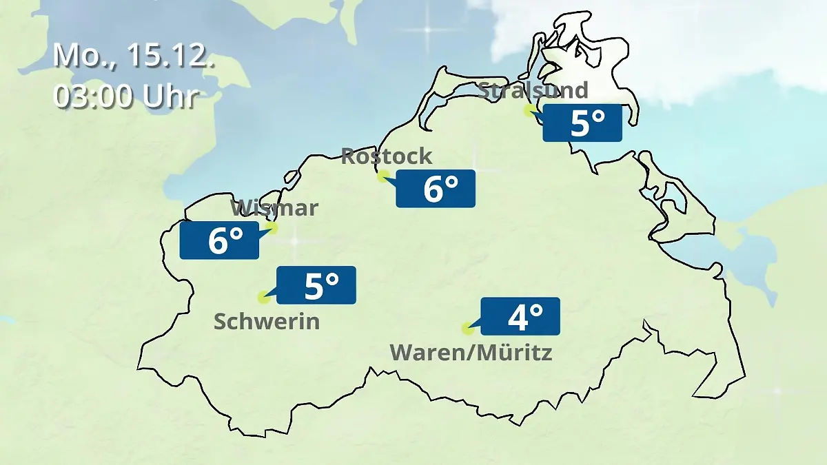Mecklenburg-Vorpommern: Wie wird das Wetter? Regen- und Wolkenfilm für Rostock, Rügen und die Ostseeküste
