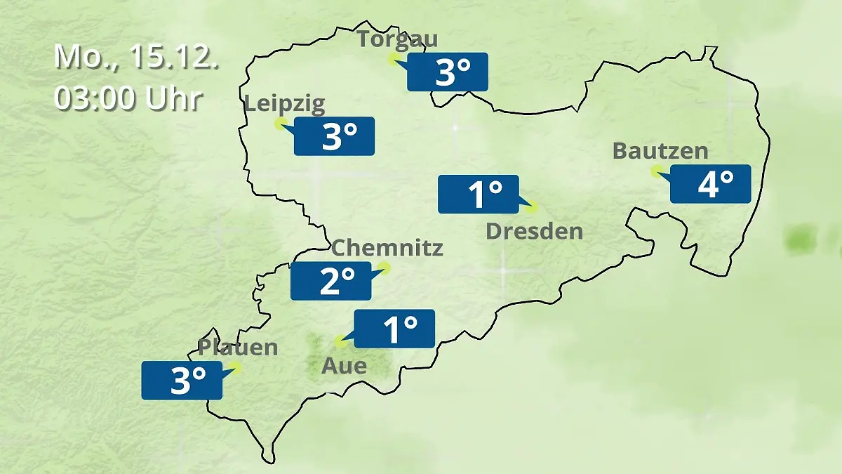 Sachsen: Wie wird das Wetter? Regen- und Wolkenfilm für Chemnitz, Dresden und Leipzig