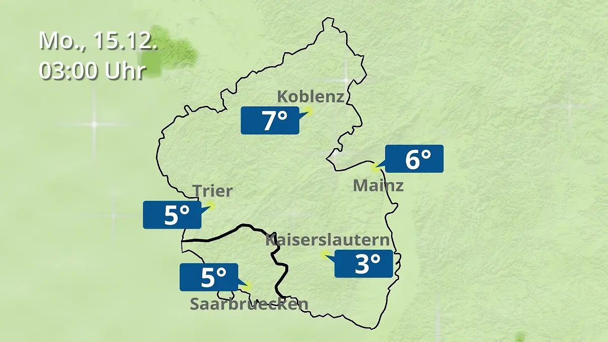 Rheinland-Pfalz, Saarland: Wie wird das Wetter? Regen- und Wolkenfilm für Mainz, Koblenz und Trier
