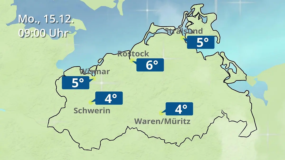 Mecklenburg-Vorpommern: Wie wird das Wetter? Regen- und Wolkenfilm für Rostock, Rügen und die Ostseeküste
