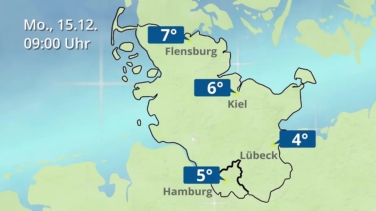 Hamburg, Schleswig-Holstein: Wie wird das Wetter? Regen- und Wolkenfilm für die Nordsee- und Ostseeküste