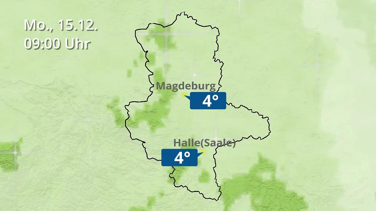 Sachsen-Anhalt: Wie wird das Wetter? Regen und Wolkenfilm für Halle und Magdeburg