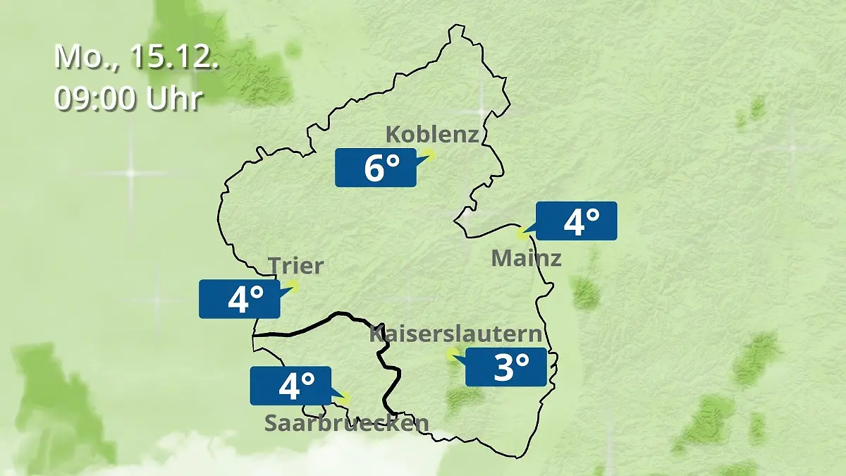 Rheinland-Pfalz, Saarland: Wie wird das Wetter? Regen- und Wolkenfilm für Mainz, Koblenz und Trier