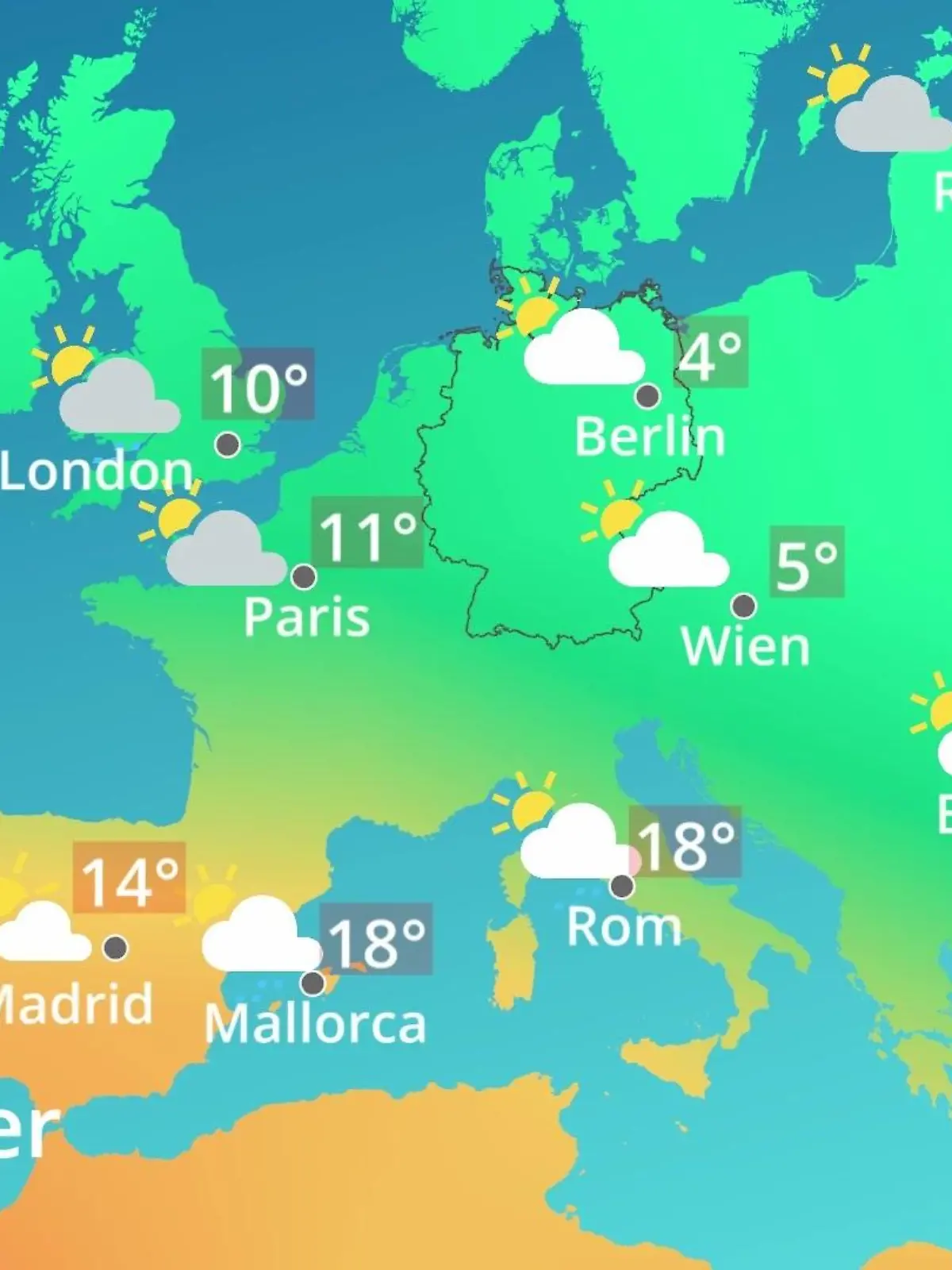 Bild zu: "Europa: Wie wird das Wetter?"