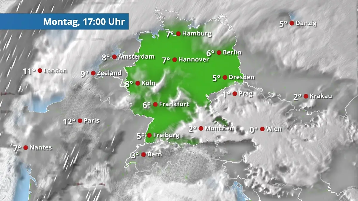 Die Sonne verschafft sich Platz Der Regen- und Wolkenfilm für 48 Stunden
