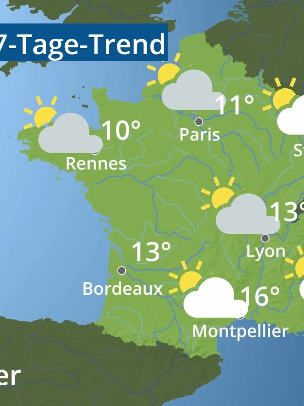 Bild zu: "Frankreich: Wie wird das Wetter?"