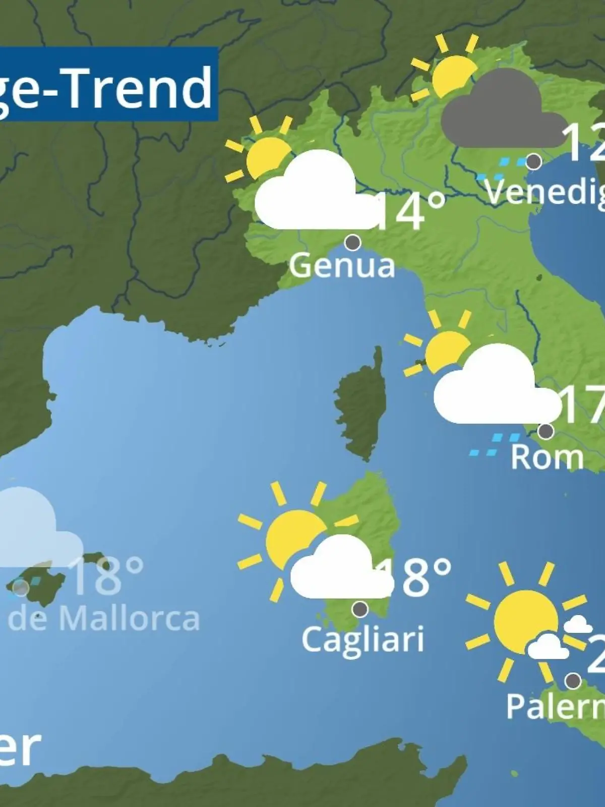 Bild zu: "Italien: Wie wird das Wetter?"
