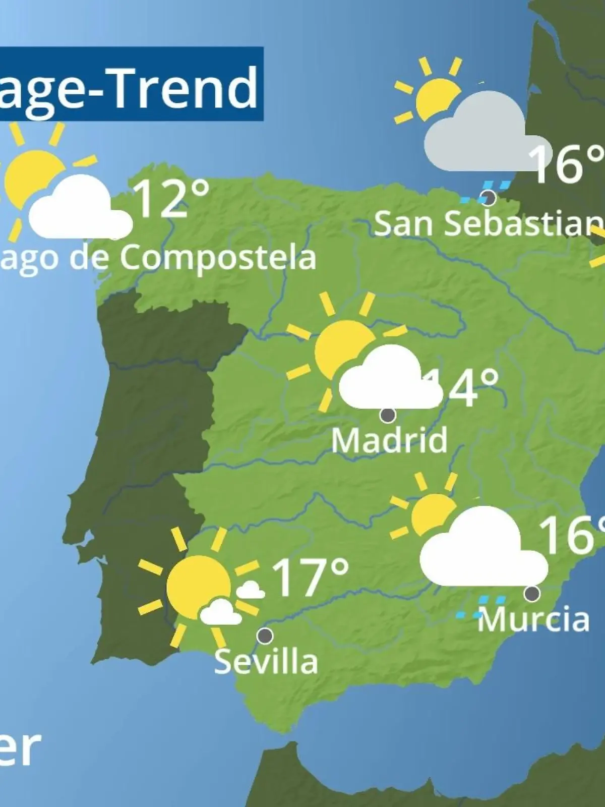 Bild zu: "Spanien: Wie wird das Wetter?"