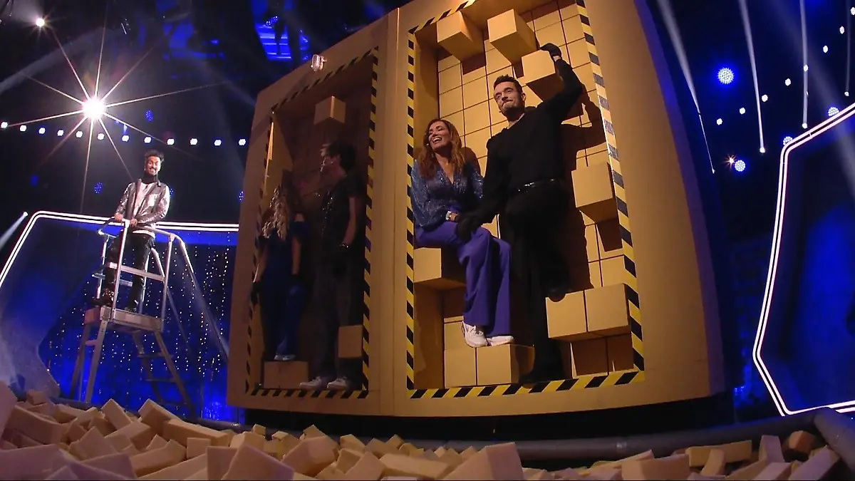 Jana Ina und Giovanni Zarrella bezwingen die Wand „Denn sie wissen nicht, was passiert”