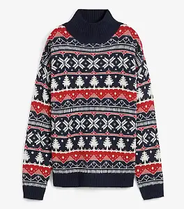 Weihnachtspullover mit Turtleneck