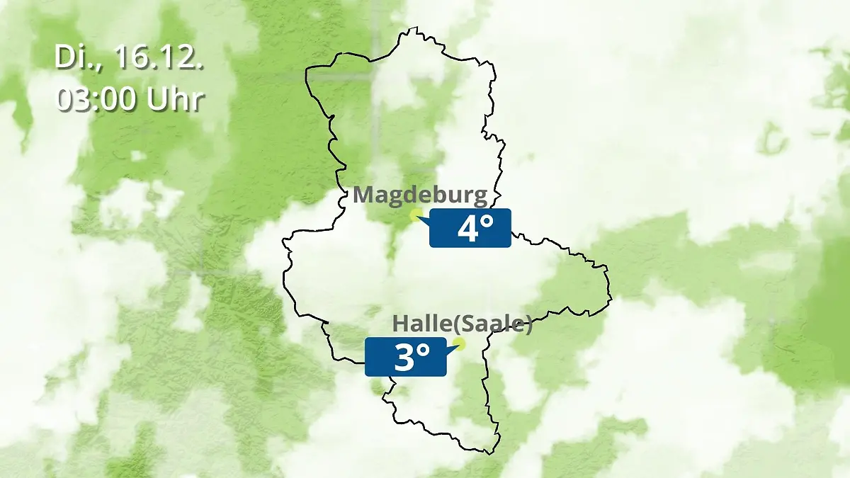 Sachsen-Anhalt: Wie wird das Wetter? Regen und Wolkenfilm für Halle und Magdeburg