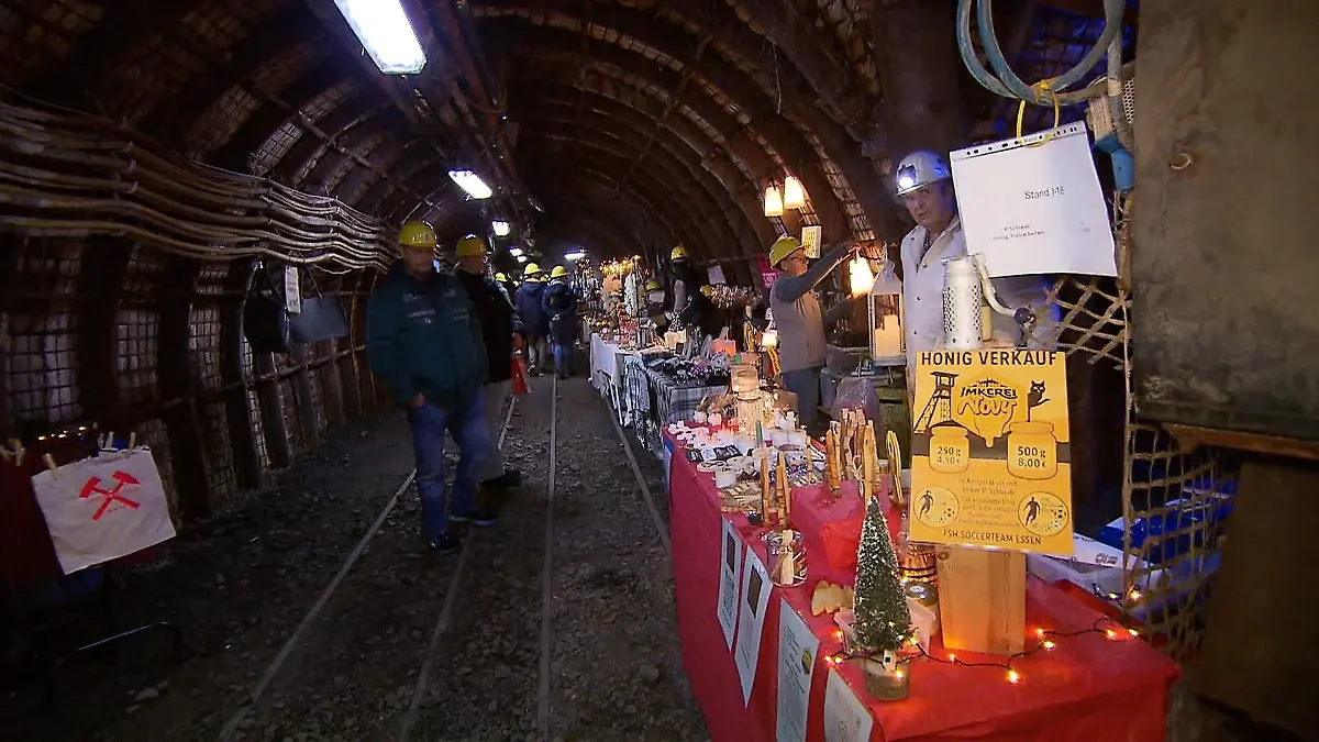 Weihnachtsmarkt unter Tage Trainingsbergwerk in Recklinghausen