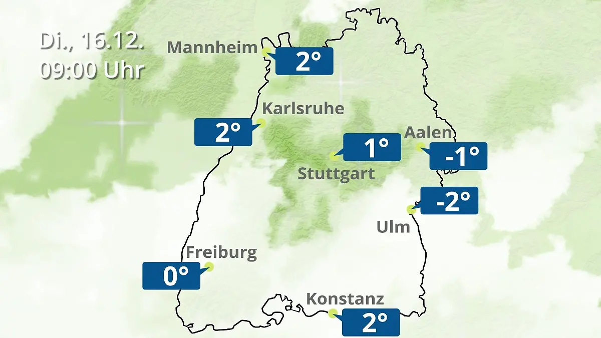 Baden-Württemberg: Wie wird das Wetter? Regen- und Wolkenfilm für Stuttgart, Mannheim und Karlsruhe