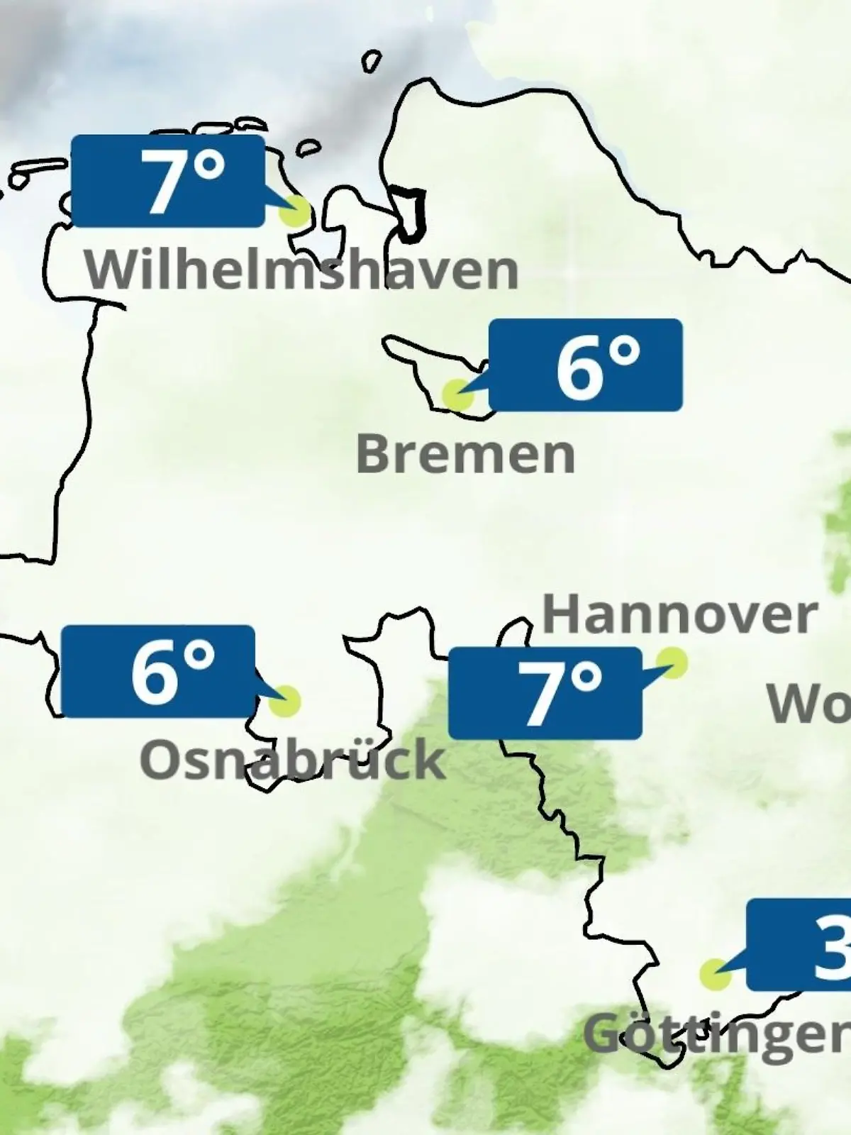 Bild zu: "Bremen und Niedersachsen: Wie wird das Wetter?"