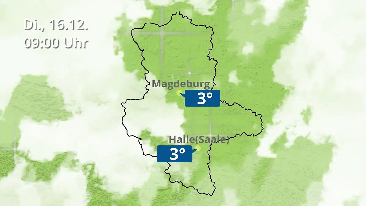 Sachsen-Anhalt: Wie wird das Wetter? Regen und Wolkenfilm für Halle und Magdeburg
