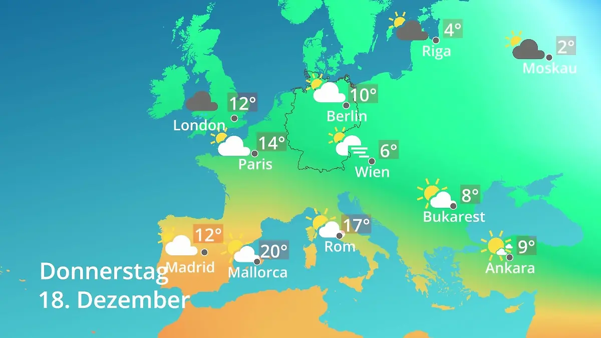 Europa: Wie wird das Wetter? Prognose: Temperaturen von Spanien bis zur Türkei