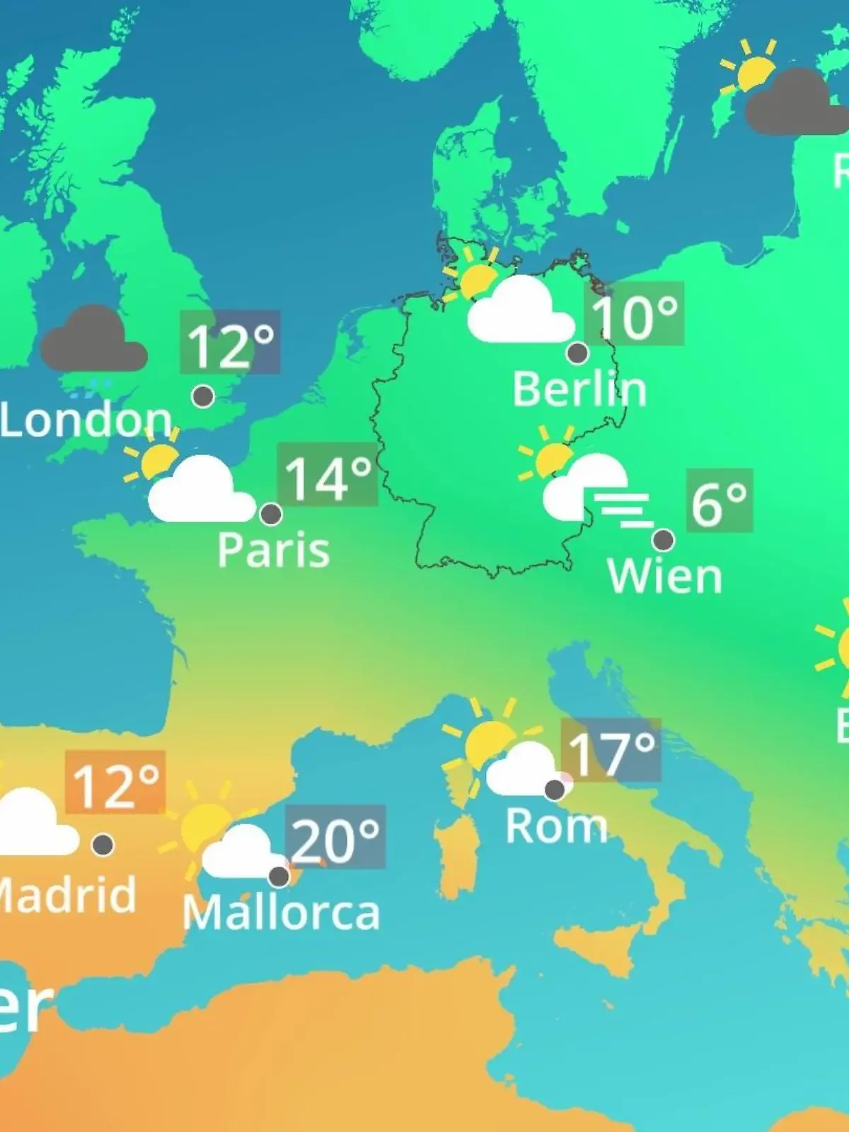 Bild zu: "Europa: Wie wird das Wetter?"
