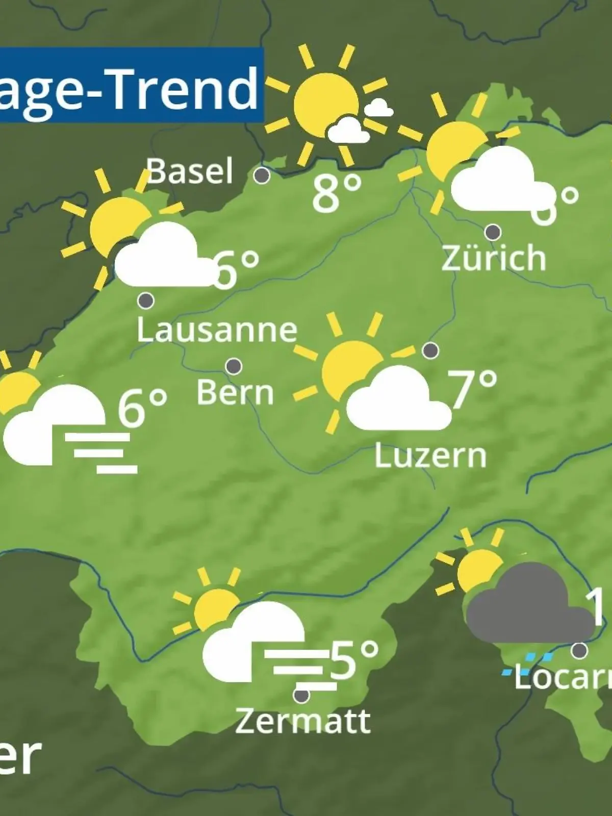 Bild zu: "Schweiz: Wie wird das Wetter?"