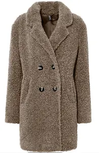 Kurzmantel mit Teddyfell