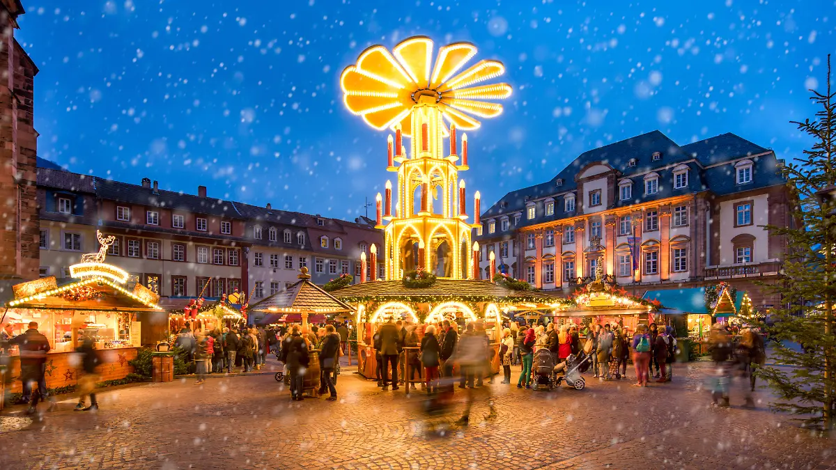 Weihnachtsmarkt Panorama in Deutschland